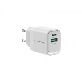 Conceptronic ALTHEA19W33 2-pordiline 33 W GaN USB PD laadija, USB-C x 1, USB-A x 1, QC 3.0, PPS, PD 3.0