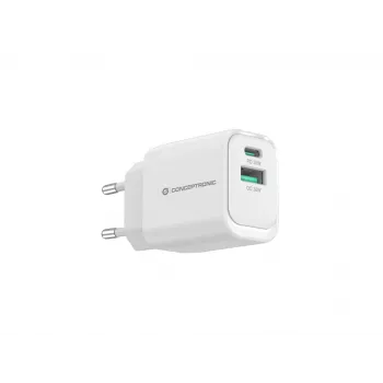 Conceptronic ALTHEA19W33 2-pordiline 33 W GaN USB PD laadija, USB-C x 1, USB-A x 1, QC 3.0, PPS, PD 3.0