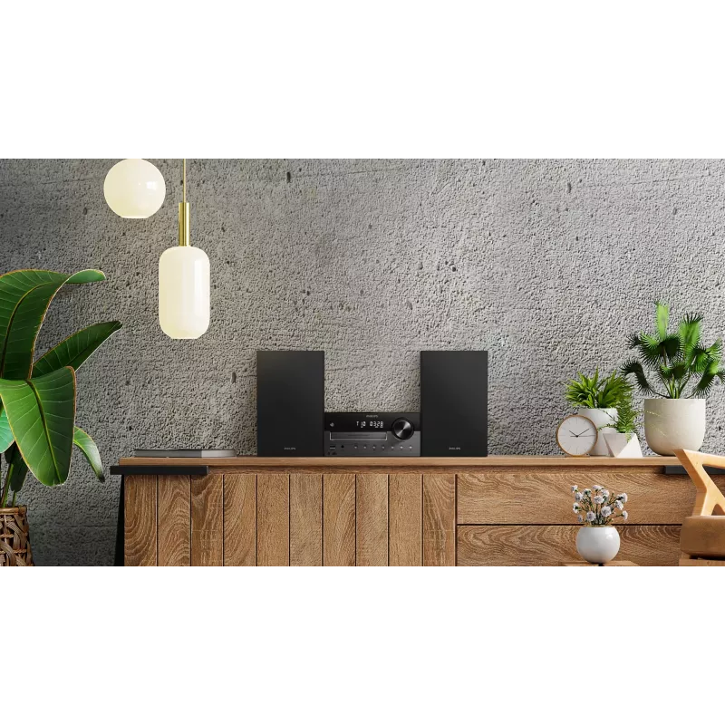 Philips TAM4505M2/12 kodune helisüsteem Kodune heli mikrosüsteem 80 W Must, Tumehall