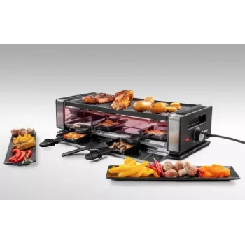 Raclette grill Unold Delice Basic 1200 W 8 inimest Must Roostevaba teras