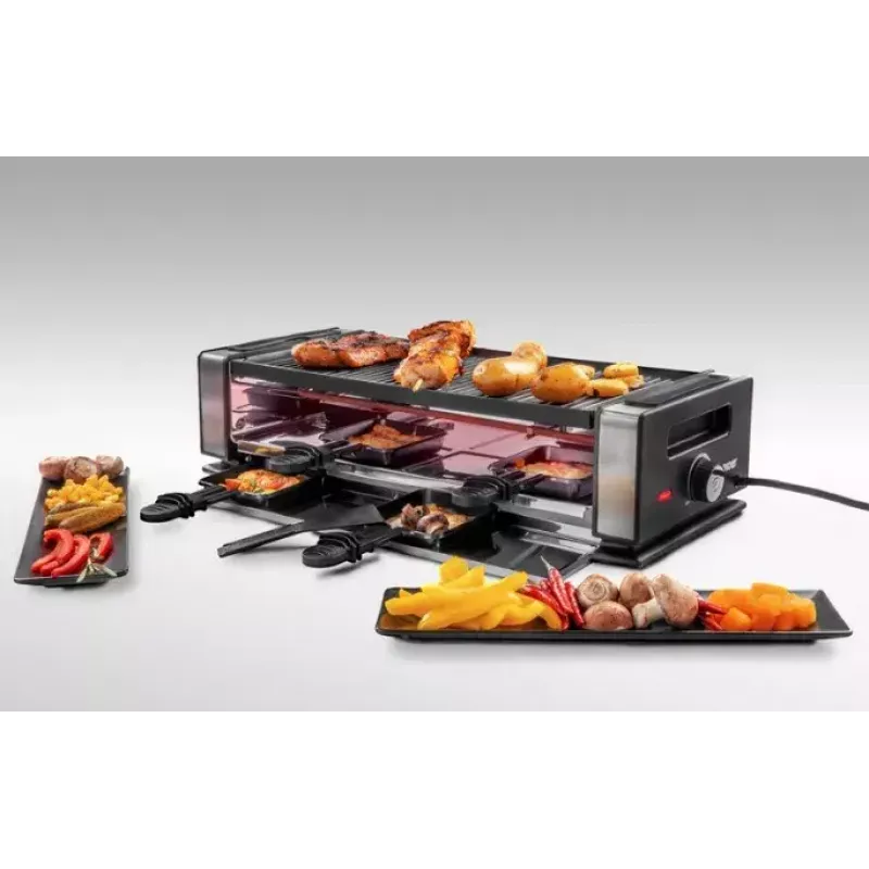Raclette grill Unold Delice Basic 1200 W 8 inimest Must Roostevaba teras