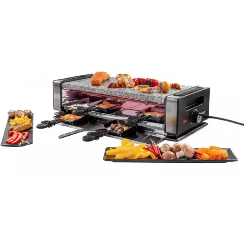 Raclette grill Unold Delice Basic 1200 W 8 inimest Must Roostevaba teras