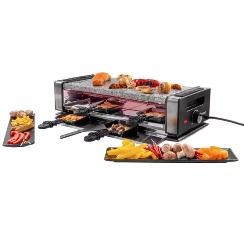 Raclette grill Unold Delice Basic 1200 W 8 inimest Must Roostevaba teras
