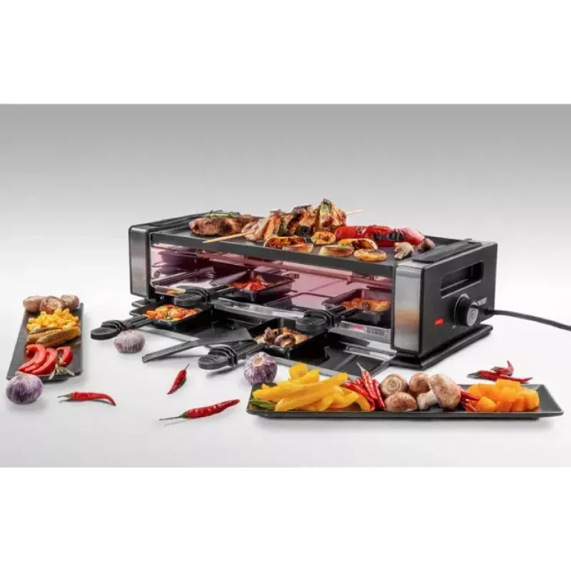Raclette grill Unold Delice Basic 1200 W 8 inimest Must Roostevaba teras