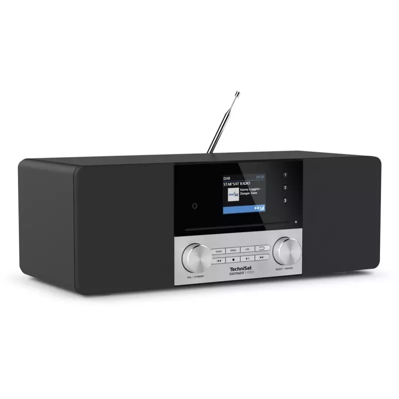Digiraadio TechniSat DIGITRADIO 3 VOICE Must Hõbedane