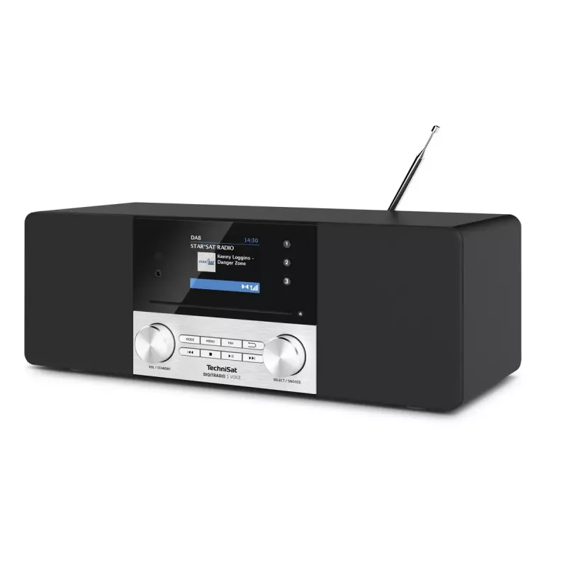 Digiraadio TechniSat DIGITRADIO 3 VOICE Must Hõbedane