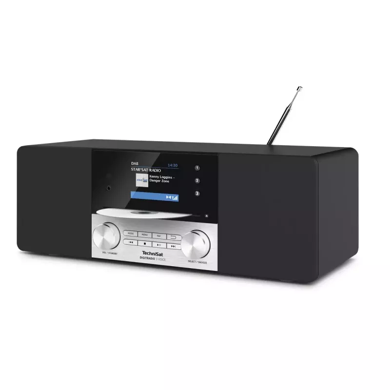 Digiraadio TechniSat DIGITRADIO 3 VOICE Must Hõbedane