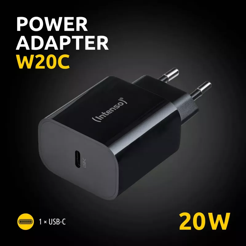Toiteadapter Intenso W20C 20W USB-C Must