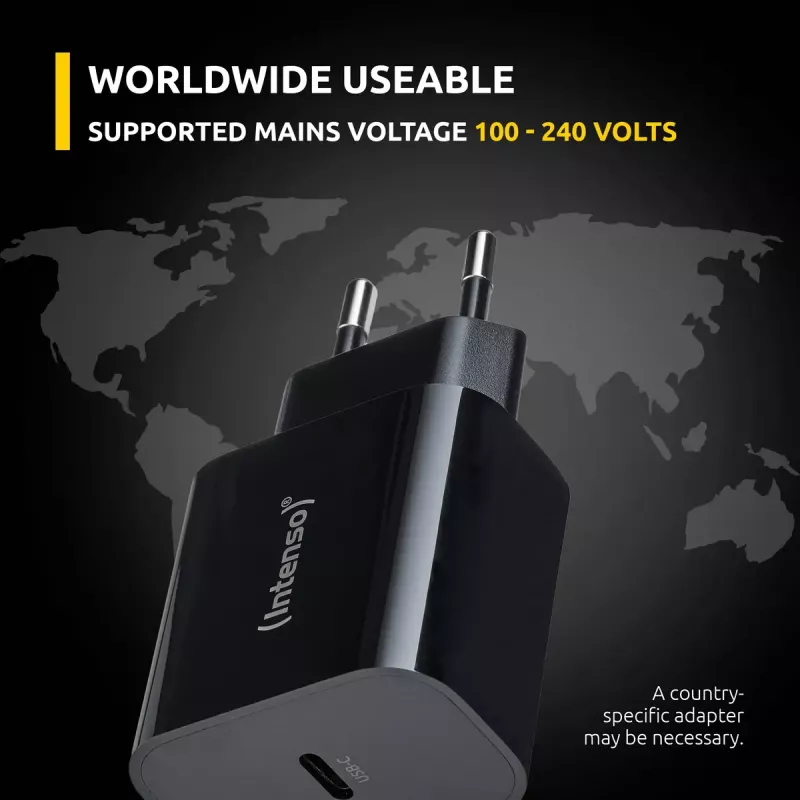 Toiteadapter Intenso W20C 20W USB-C Must