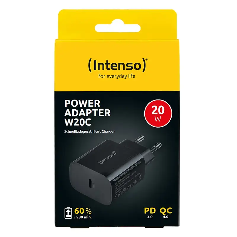 Toiteadapter Intenso W20C 20W USB-C Must