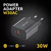 Toiteadapter Intenso W30AC 30W USB-A USB-C Must