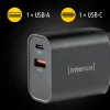 Toiteadapter Intenso W30AC 30W USB-A USB-C Must