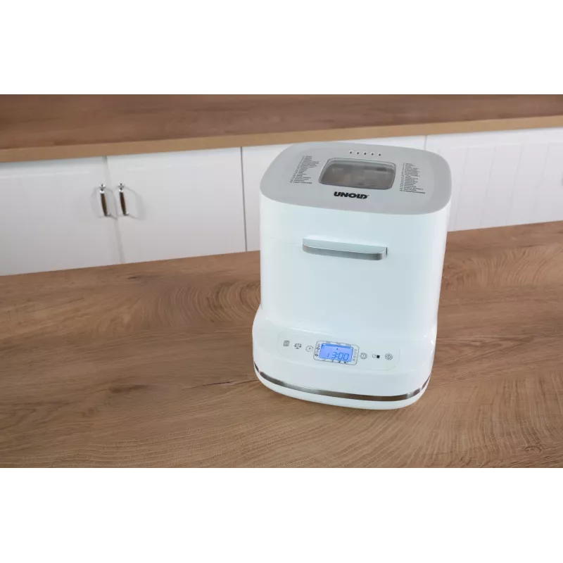 Leivaküpsetaja Unold Esge Backmeister Bernd 68120 — 550 W, max päts 1 kg, valge, plastkorpus