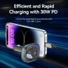 Vention 3-pordiline USB-autolaadija (USB-C + 2× USB-A) 30W/18W/5W must