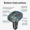 Vention 3-pordiline USB-autolaadija (USB-C + 2× USB-A) 30W/18W/5W must