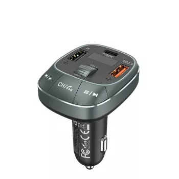 Vention 3-pordiline USB-autolaadija (USB-C + 2× USB-A) 30W/18W/5W must