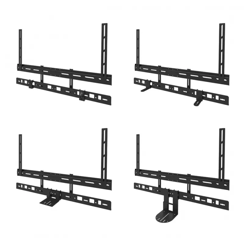 Videobaarikinnitus Neomounts AV30-500BL 43–110-tollistele kuvaritele — VESA kuni 800×600, max 10 kg, laius 900 mm