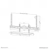 Riiuli klaviatuurikomplekt Neomounts AV40-500BL 43–110-tollistele ekraanidele, VESA kuni 600x400, max koormus 2,5 kg, 900×279×640 mm