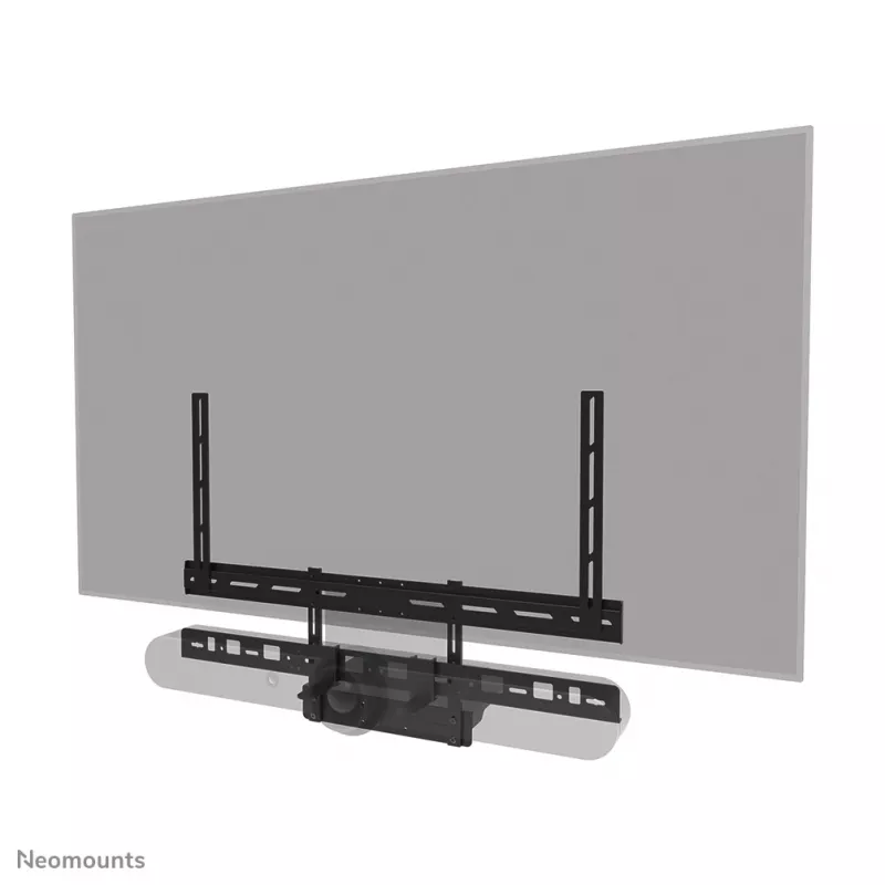 Videobaari ja sülearvutiriiuli komplekt Neomounts AV60-500BL 43–110-tollistele ekraanidele, VESA kuni 600x400, maks. kandevõime 8 kg, laius 900 mm