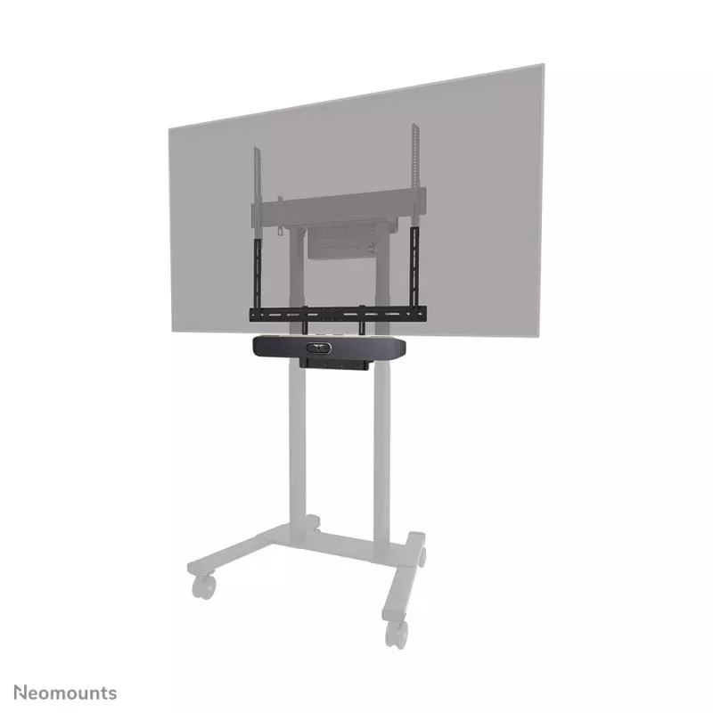 Videobaari ja sülearvutiriiuli komplekt Neomounts AV60-500BL 43–110-tollistele ekraanidele, VESA kuni 600x400, maks. kandevõime 8 kg, laius 900 mm