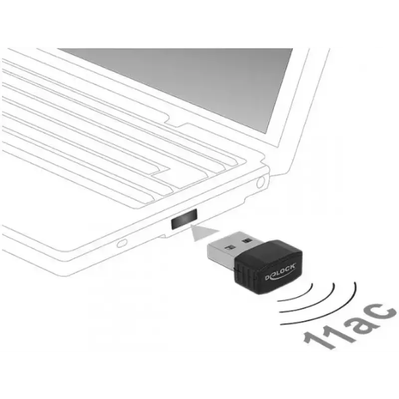Võrgukaart DeLOCK 12461 WLAN 433 Mbit/s