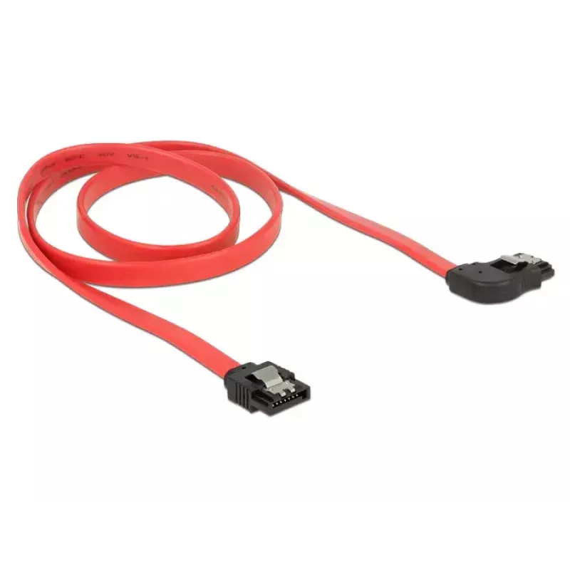 SATA-kaabel DeLOCK 83970 0,7 m SATA 7-kontaktiline must punane