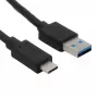 USB-kaabel Helos 181542 USB 3.2 Gen 2, 1 m, USB A – USB C, must