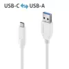 USB-kaabel PureLink IS2610-010 USB 3.2 Gen 2 1m USB C USB A Valge