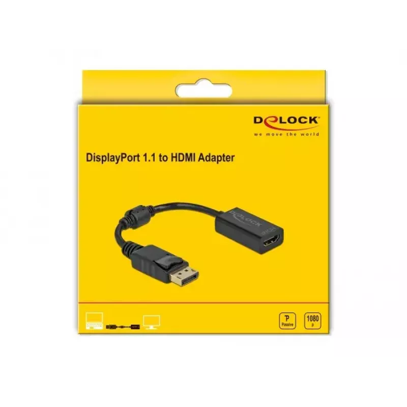 Adapter DisplayPort 1.1 isane HDMI emasele DeLOCK 61011