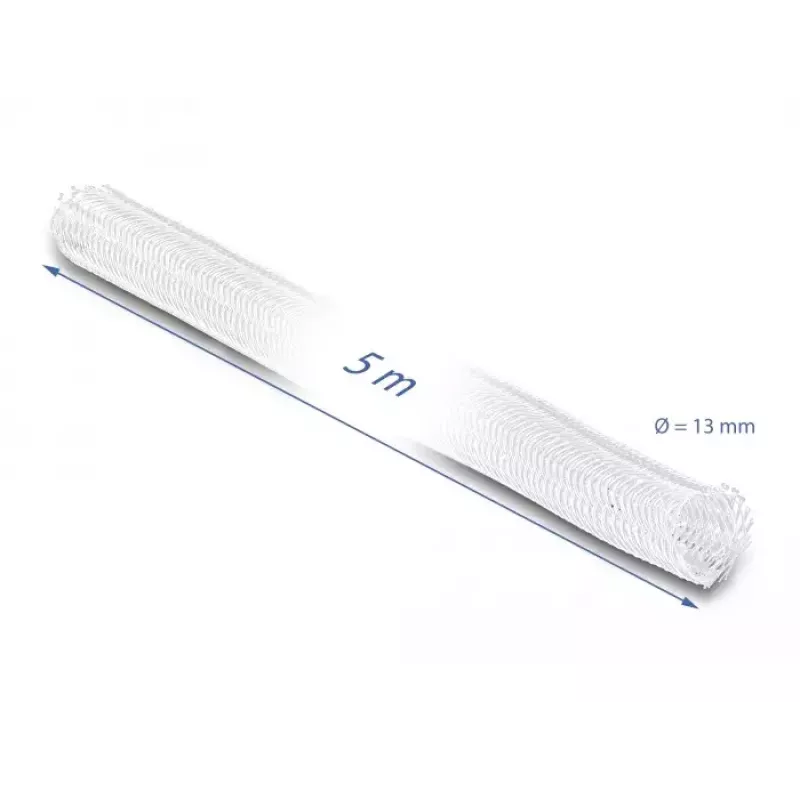 Punutud varrukas DeLOCK 20808 5 m x 13 mm Valge