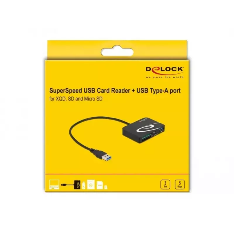 Kaardilugeja DeLOCK 91756 Must MicroSD SD MMC USB 5 Mbit/s