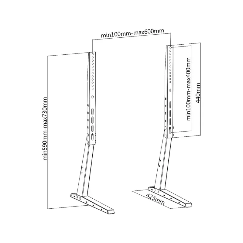 Monitorialus PureLink PM-TVS-02 must 165.1 cm 35 kg