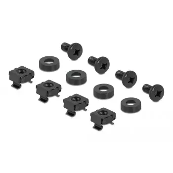 Riiulisiin DeLOCK 10-tolline DIN-liistupaneel 1U must metall