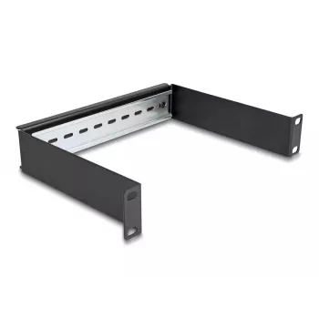 Riiulisiin DeLOCK 10-tolline DIN-liistupaneel 1U must metall