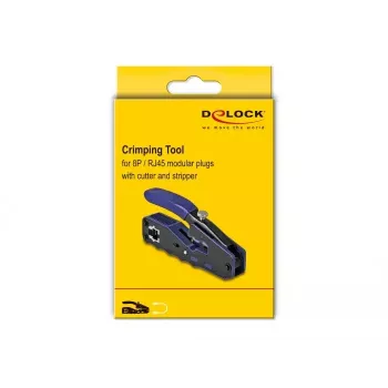 DeLOCK 90577 kaablikrimpsaja Krimptang Must Sinine Laius 62 mm Pikkus 135 mm Kõrgus 20 mm