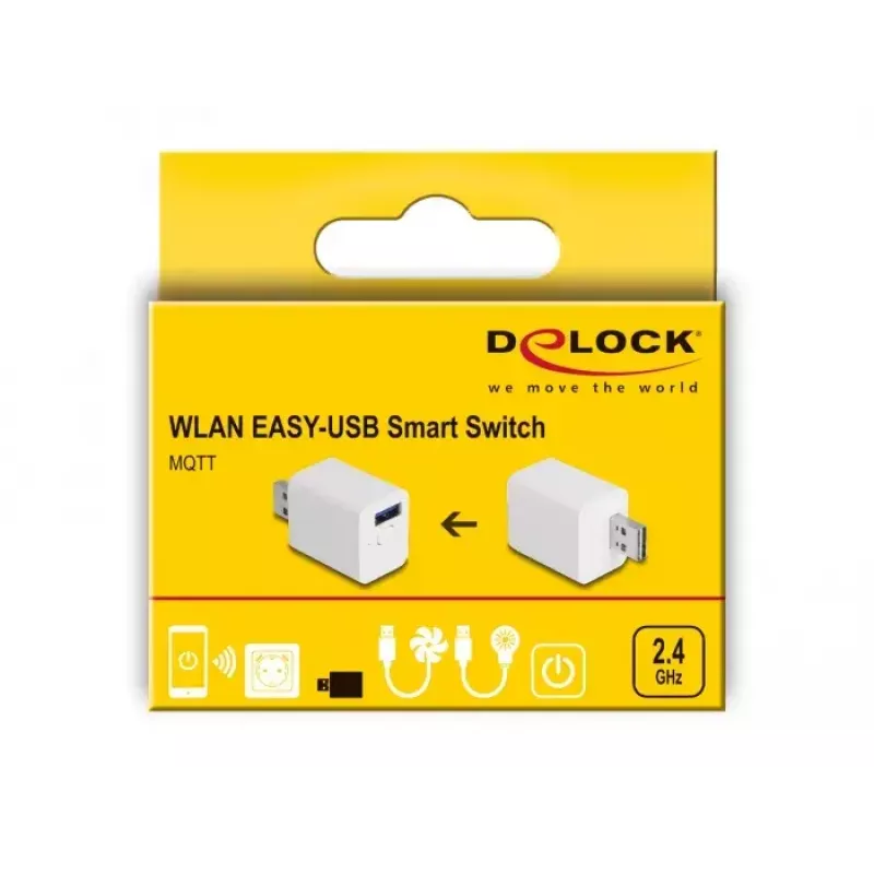 DeLOCK 11828 nutipistik, siseruumidesse, Wi-Fi, 2A, valge