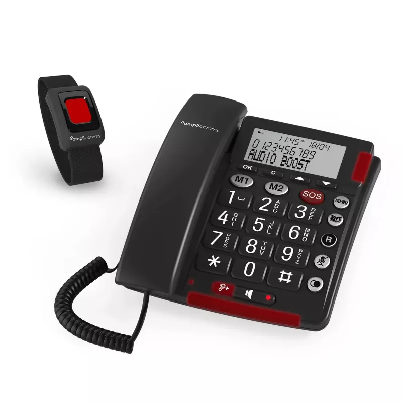 Analoogtelefon amplicomms BigTel 50 Alarm Plus kõne ID tumehall