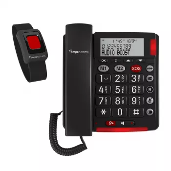 Analoogtelefon amplicomms BigTel 50 Alarm Plus kõne ID tumehall