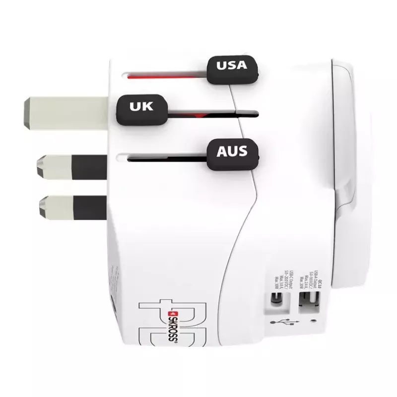 Toiteadapter Skross 61663 Universaalne Valge 100-250V 2.4A USB