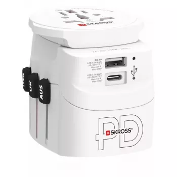 Toiteadapter Skross 61663 Universaalne Valge 100-250V 2.4A USB