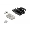 DeLOCK RJ45 moodulpistik Cat.6A 25 tk komplekt tõmbetõkestusega, töökindel paindekaitse