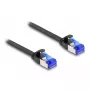 Võrgukaabel DeLOCK RJ45 lame patch-kaabel pistik pistikusse Cat.6A 2 m must