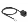DeLOCK telefonikaabel RJ11 pistik – RJ45 pesa, must, 1 m