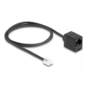 DeLOCK telefonikaabel RJ11 pistik – RJ45 pesa, must, 1 m