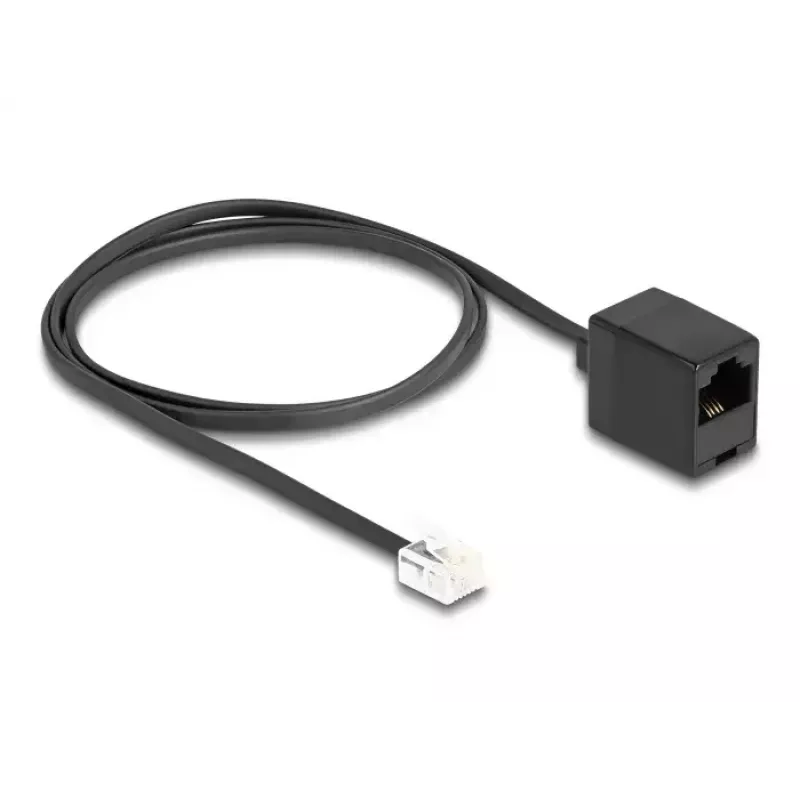DeLOCK telefonikaabel RJ11 pistik – RJ45 pesa, must, 1 m