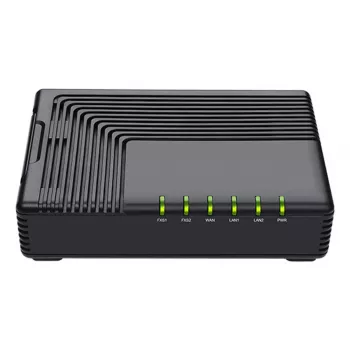 Analoogtelefoni adapter (ATA) Auerswald FTA5102E2 — 2 porti, G.711a/u, G.729A/ab, alalisvoolutoide, must