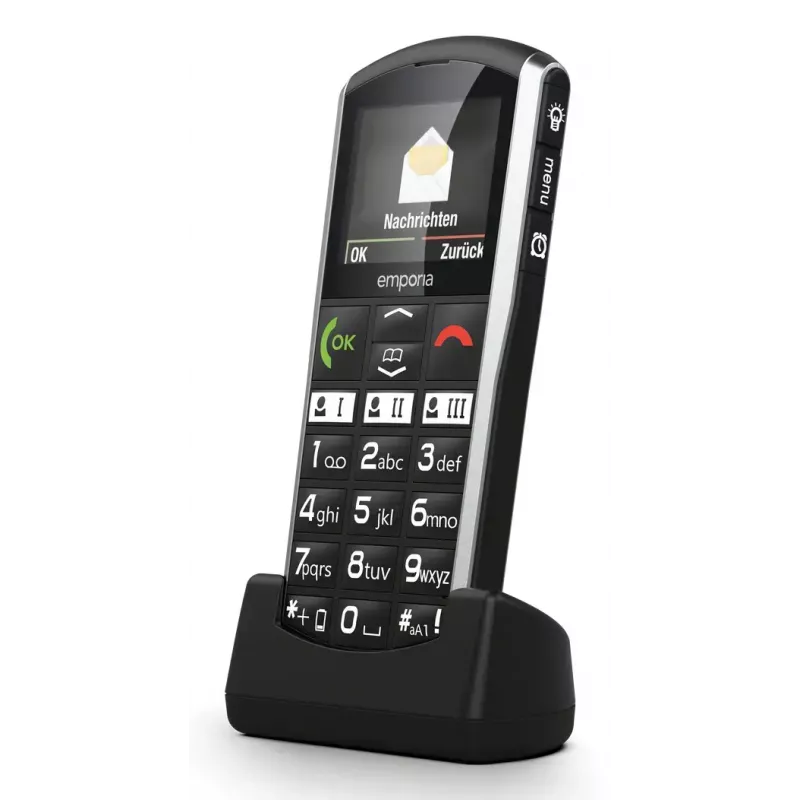 Smartphone Emporia SIMPLICITY-LTE 5.08 cm (2 tolli) 1200 mAh Must, Hõbedane