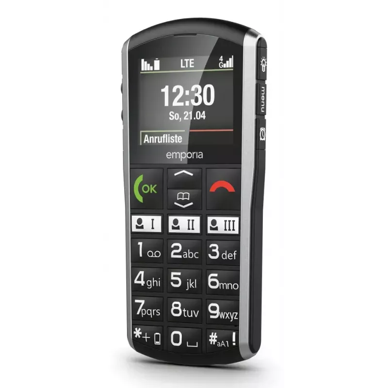 Smartphone Emporia SIMPLICITY-LTE 5.08 cm (2 tolli) 1200 mAh Must, Hõbedane