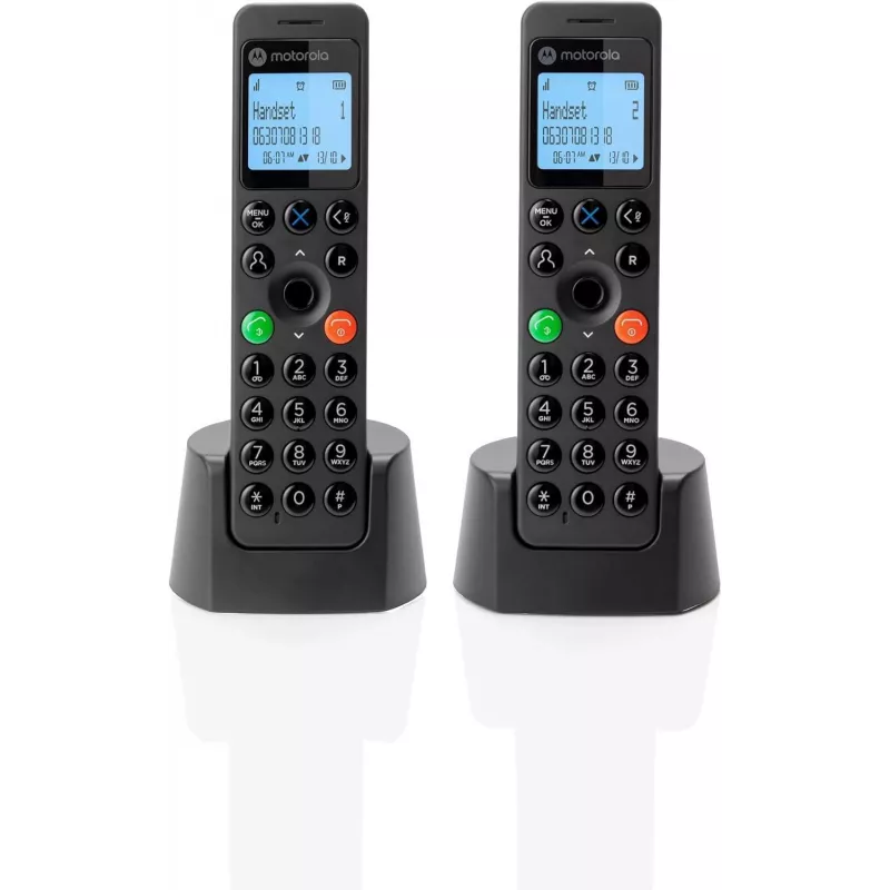 DECT telefon Motorola DOT202 Twin juhtmeta telefonitoru helistaja ID must
