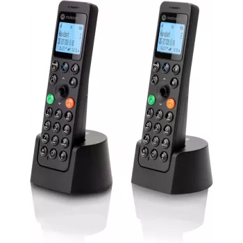 DECT telefon Motorola DOT202 Twin juhtmeta telefonitoru helistaja ID must